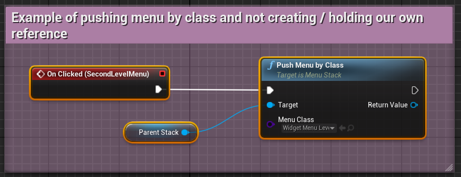 Create menu by class